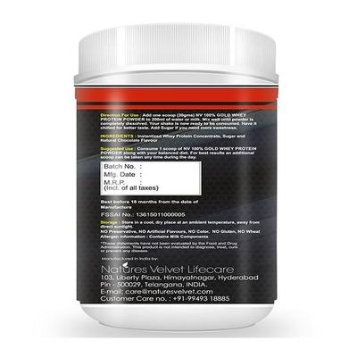 Natures Velvet 100% Gold Whey Powder - Chocolate 454 gm - Whey Proteins