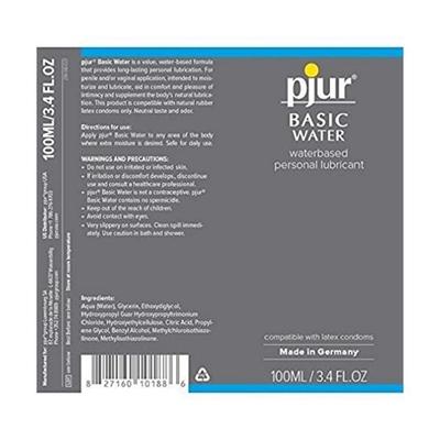 Pjur Basic Water Based Lubricating Gel 100 ml - Flavoured Lubes