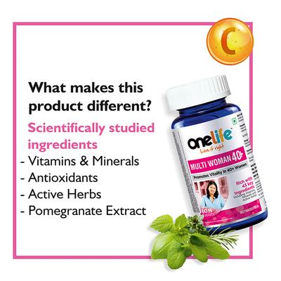 Onelife Multi Woman 40+ (Promotes Vitality in 40+ Women) Tablet 60's - Multi-Vitamins