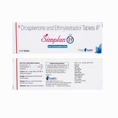 Simplan 0.03/3mg Tablet 21'S - Hormonal Therapy-Oes