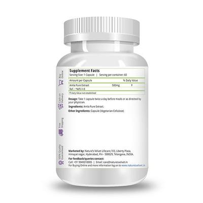 Natures Velvet Amla Pure Extract 500 mg Capsules 60's - Speciality Medicines