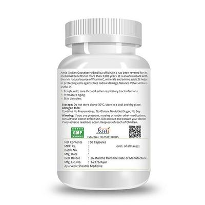 Natures Velvet Amla Pure Extract 500 mg Capsules 60's - Speciality Medicines
