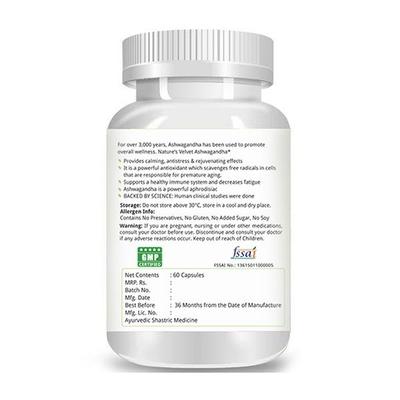Natures Velvet KSM-66 Ashwagandha 500 mg Capsules 60's - Ashwagandha