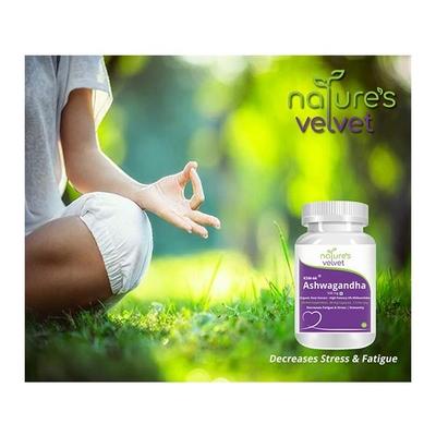 Natures Velvet KSM-66 Ashwagandha 500 mg Capsules 60's - Ashwagandha
