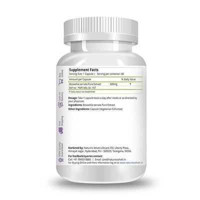 Natures Velvet Boswellia Serrata Pure Extract 500 mg Capsules 60's - Speciality Medicines