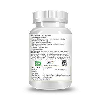 Natures Velvet Grape Seed Pure Extract 500 mg Capsules 60's - Speciality Medicines