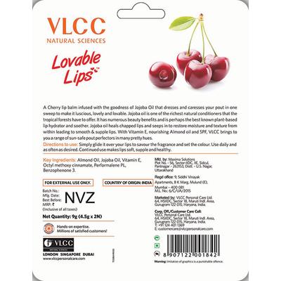 VLCC Lovable Lip Balm Cherry 5 gm - Lip Balms