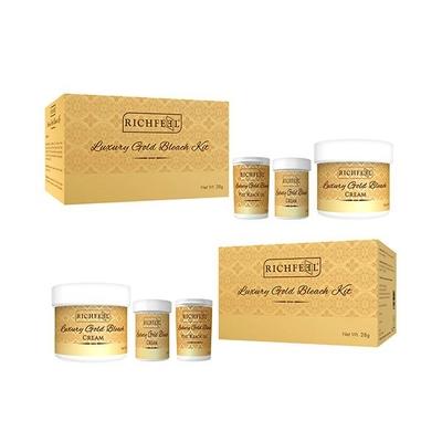 Richfeel Luxury Gold Bleach Kit (Pack of 2 x 28 gm) - Facial Kits
