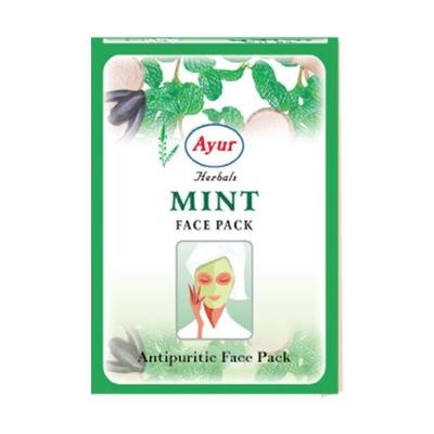 Ayur Herbal Face Pack - Mint 100 gm - Face Packs