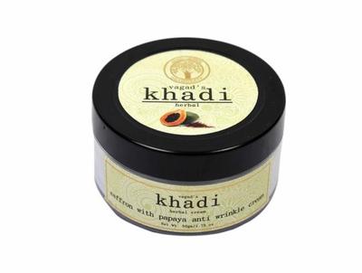 Vagad's Khadi Saffron with Papaya Anti Wrinkle Cream 50 gm - Dark Circle & Wrinkle Busters