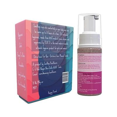 Sannap Fda Approved Menstrual Cup (S) & Intimate Foaming Wash Pack 100 ml - Menstrual Cups