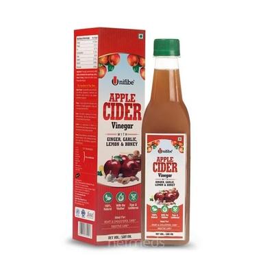 Unifibe Apple Cider Vinegar with Ginger, Garlic, Lemon & Honey 500 ml - Apple Cider Vinegars