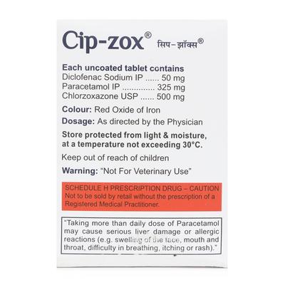 Cipzox Tablet 10'S (N) - Muscle Cramps/Spasticity-Mus