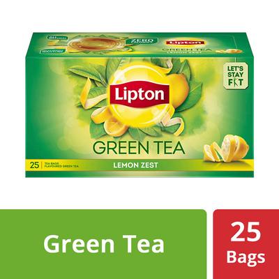 Lipton Lemon Zest Green Tea Bags 25's - Teas