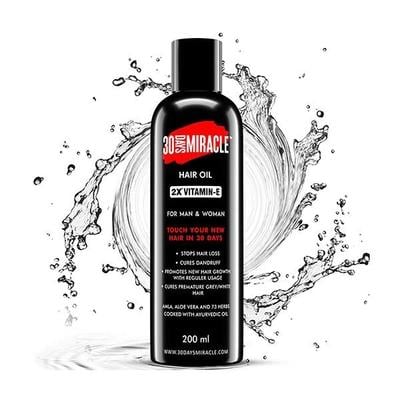 30 Days Miracle 2X Vitamin-E Hair Oil for Men & Women 200 ml - Hair Oils