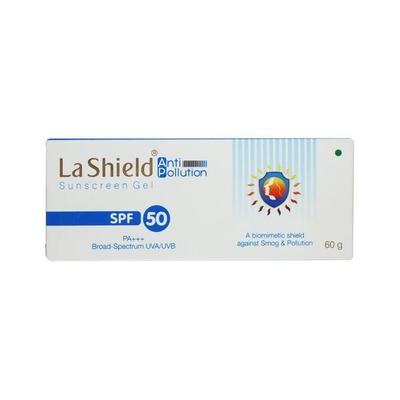 LA SHIELD ANTI POLLUTION SUNSCREEN SPF 50 Gel 60gm - Sunscreen Preparations-Emo