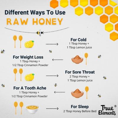 True Elements Raw Honey 350 gm - Honey