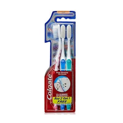 Colgate SlimSoft Toothbrush - Soft (Pack of 3) - Toothbrushes