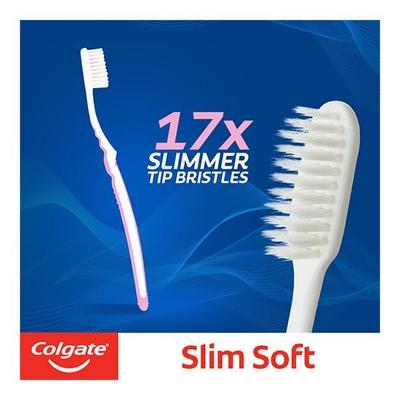 Colgate SlimSoft Toothbrush - Soft (Pack of 3) - Toothbrushes