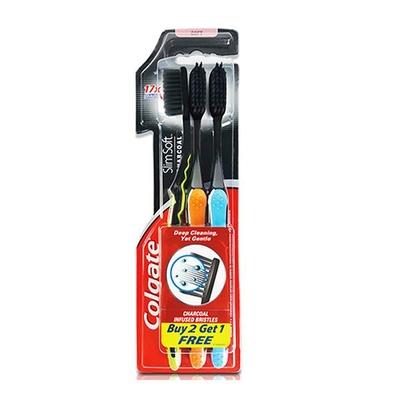 Colgate SlimSoft Charcoal Toothbrush - Soft (Buy 2 Get 1 Free) - Toothbrushes