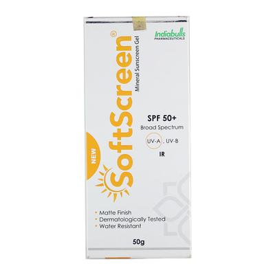 SOFTSCREEN NEW SPF 50+ MINERAL SUNSCREEN Gel 50gm - Sunscreen Preparations-Emo