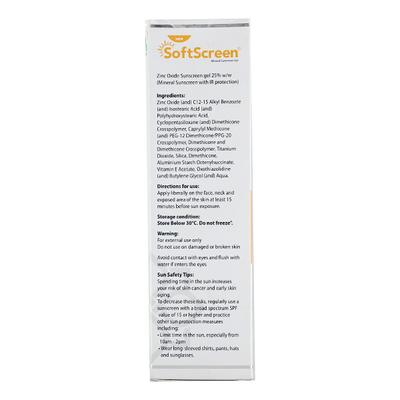 SOFTSCREEN NEW SPF 50+ MINERAL SUNSCREEN Gel 50gm - Sunscreen Preparations-Emo