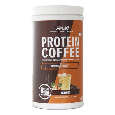 Ripped Up Nutrition Protein Coffee Powder - Hazelnut Flavour 500 gm - Workout Essentials