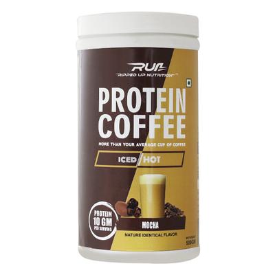 Ripped Up Nutrition Protein Coffee Powder - Mocha Flavour 500 gm - Workout Essentials