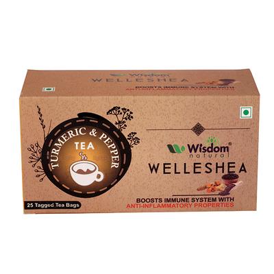 Wisdom Natural Welleshea Tea - Turmeric & Pepper 25's - Teas