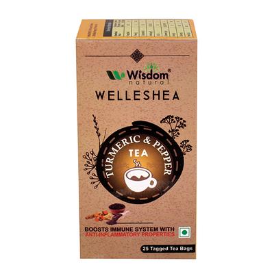 Wisdom Natural Welleshea Tea - Turmeric & Pepper 25's - Teas