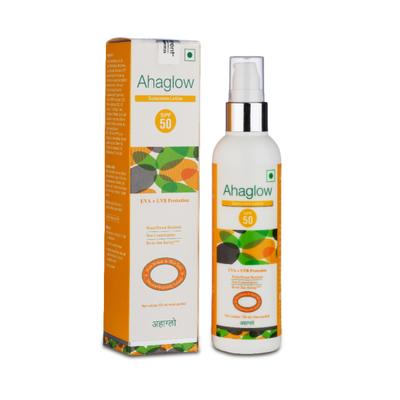 AHAGLOW SUNSCREEN SPF 50 Lotion 100ml - Sunscreen Preparations-Emo