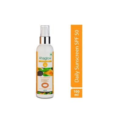 AHAGLOW SUNSCREEN SPF 50 Lotion 100ml - Sunscreen Preparations-Emo