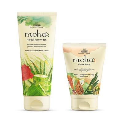Moha Herbal Face Wash 200 ml + Free Face Scrub 50 gm - Face Scrubs