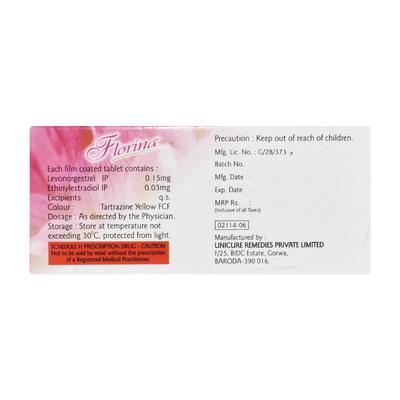 FLORINA Tablet 21's - Contraception-Ora
