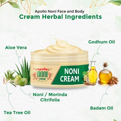 Apollo Noni with Aloevera Natural Skin Enhancer Cream 100 gm - Face Creams