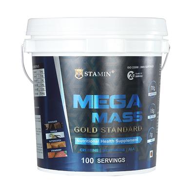 Stamin Mega Mass Gold Standard Powder - Chocolate Flavour 5 kg - Weight Gain