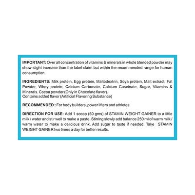 Stamin Weight Gain Powder - Chocolate Flavour 2 kg - Weight Gain