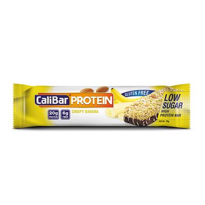 CaliBar Low Sugar High Protein Bar - Crispy Banana (Pack of 6 x 70 gm) - Nutritional Bars