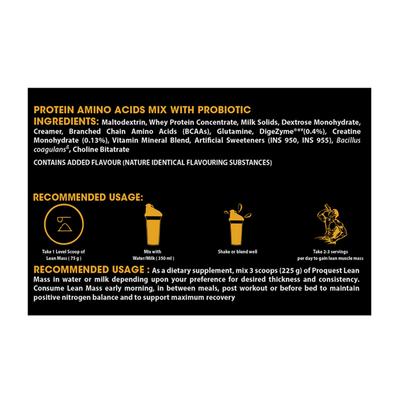 Proquest Lean Mass Powder - Vanilla Cream Flavour 5 kg - Weight Loss