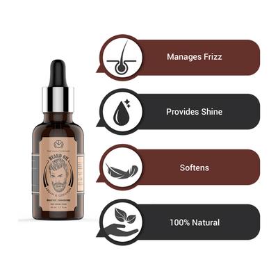 The Man Company Beard Growth Oil - Argan and Geranium 50 ml - Beard Oil