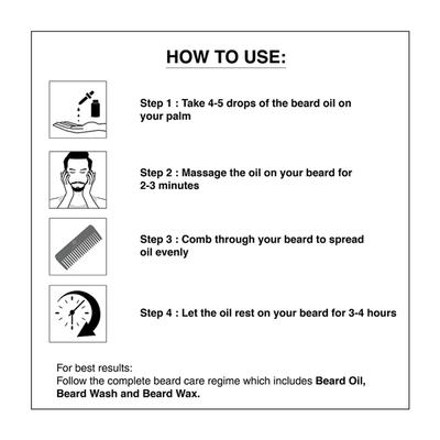 The Man Company Beard Growth Oil - Argan and Geranium 50 ml - Beard Oil