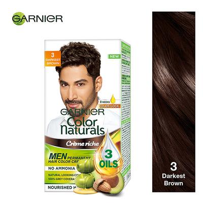 Garnier Color Naturals Men Creme Riche - 3 Darkest Brown (35 ml + 30 gm) (N) - Crème