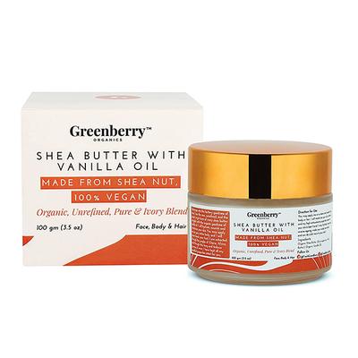 Greenberry Organics Organic Shea Butter & Vanilla Oil 100 gm - Lotions & Creams
