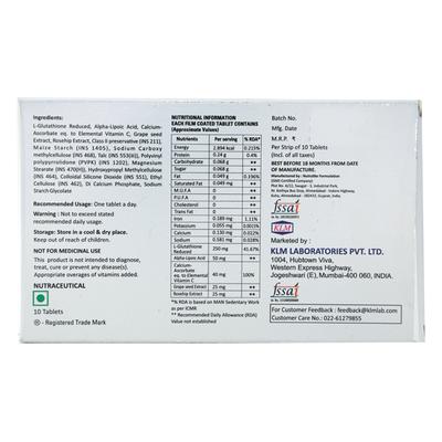 GLUTADERM Tablet 10's - Supplements-Sup