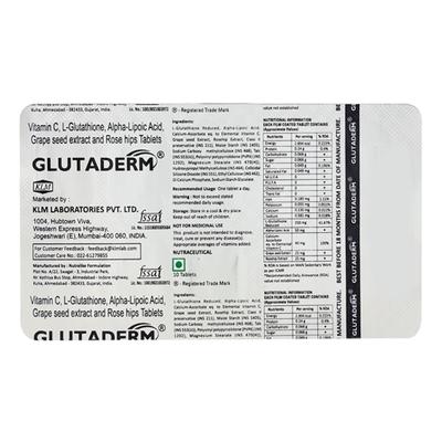 GLUTADERM Tablet 10's - Supplements-Sup