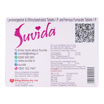 SUVIDA Tablet 28's - Contraception-Ora
