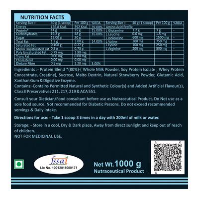 FB Nutrition Lean Pro Weight Management Powder - Strawberry Flavour 1 kg - Weight Loss