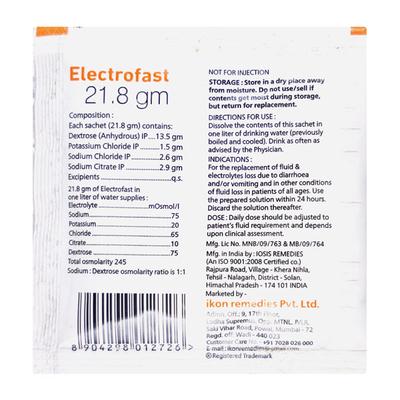 ELECTROFAST ORANGE FLAVOUR Sachet 21.8gm - Supplements-Sup