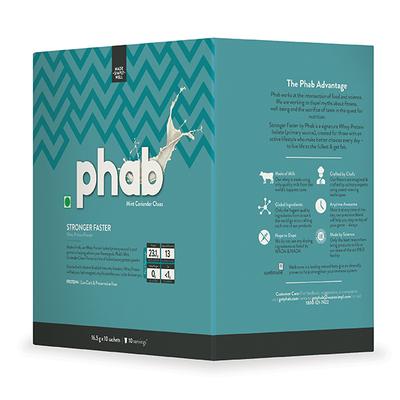 Phab Whey Protein Powder Sachet - Mint Coriander Chaas Flavour - Whey Proteins