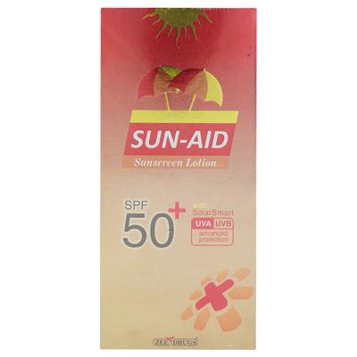 SUN AID SPF 50+ SUNCREEN Lotion 100gm - Sunscreen Preparations-Emo